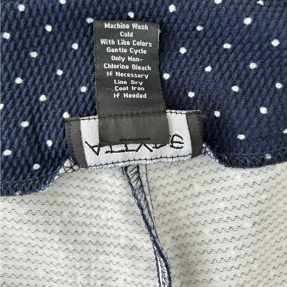 ATTYRE Women’s Skort Stretch PullOn Tennis Golf Pickleball PolkaDot Blue/Wht. 6P - Picture 8 of 9